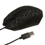 Small Special Shaped 3 Buttons USB Wired Luminous Gamer Computer Gaming Mouse