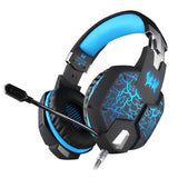 YCDC Pro Gaming Each G1100 EACH G1100 3.5MM GAMING HEADPHONE VIBRATED HEADBAND WITH MIC LED TABLET For PC Gamer