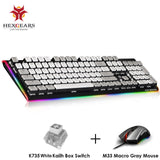 HEXGEARS PUBG Keyboard Mouse Combo Mechanical Keyboard Kailh Switch Backlight Backlit RGB Gaming Macro PC Gamer Mouse Keyboard