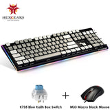 HEXGEARS PUBG Keyboard Mouse Combo Mechanical Keyboard Kailh Switch Backlight Backlit RGB Gaming Macro PC Gamer Mouse Keyboard