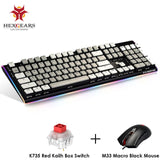 HEXGEARS PUBG Keyboard Mouse Combo Mechanical Keyboard Kailh Switch Backlight Backlit RGB Gaming Macro PC Gamer Mouse Keyboard