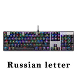 Motospeed CK104 Gaming Mechanical Keyboard With Backlight Game Backlit Gamer RGB Russian For Computer USB Keycaps Key Cap Board