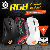 Gaming Mouse Steelseries RIVAL 300/300S Optical Mouse LED Ergonomics  Brand computer accessories  mouse gamer+1 Set Mouseskate